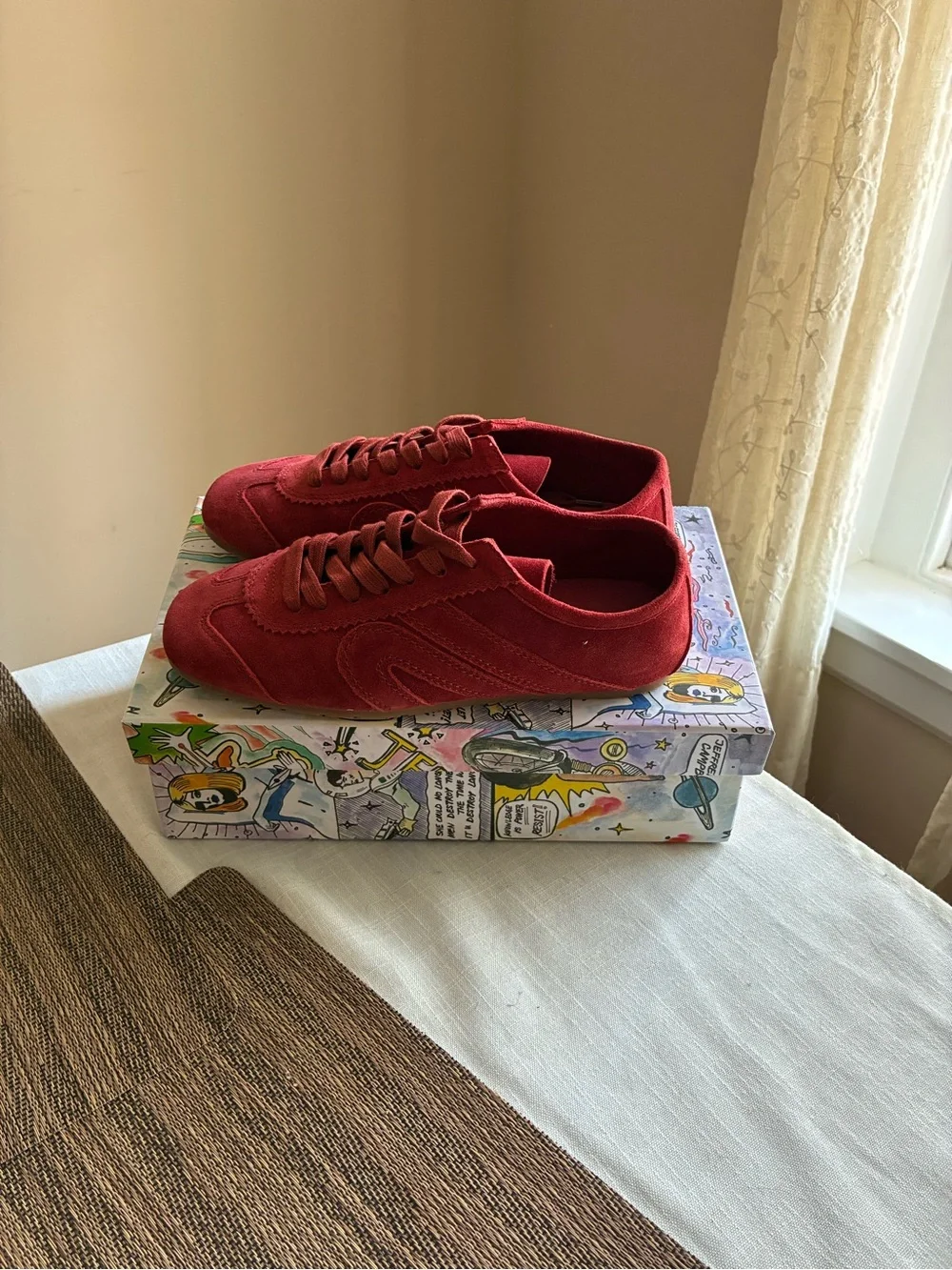 Jeffrey Campbell Red Suede Women's Sneakers